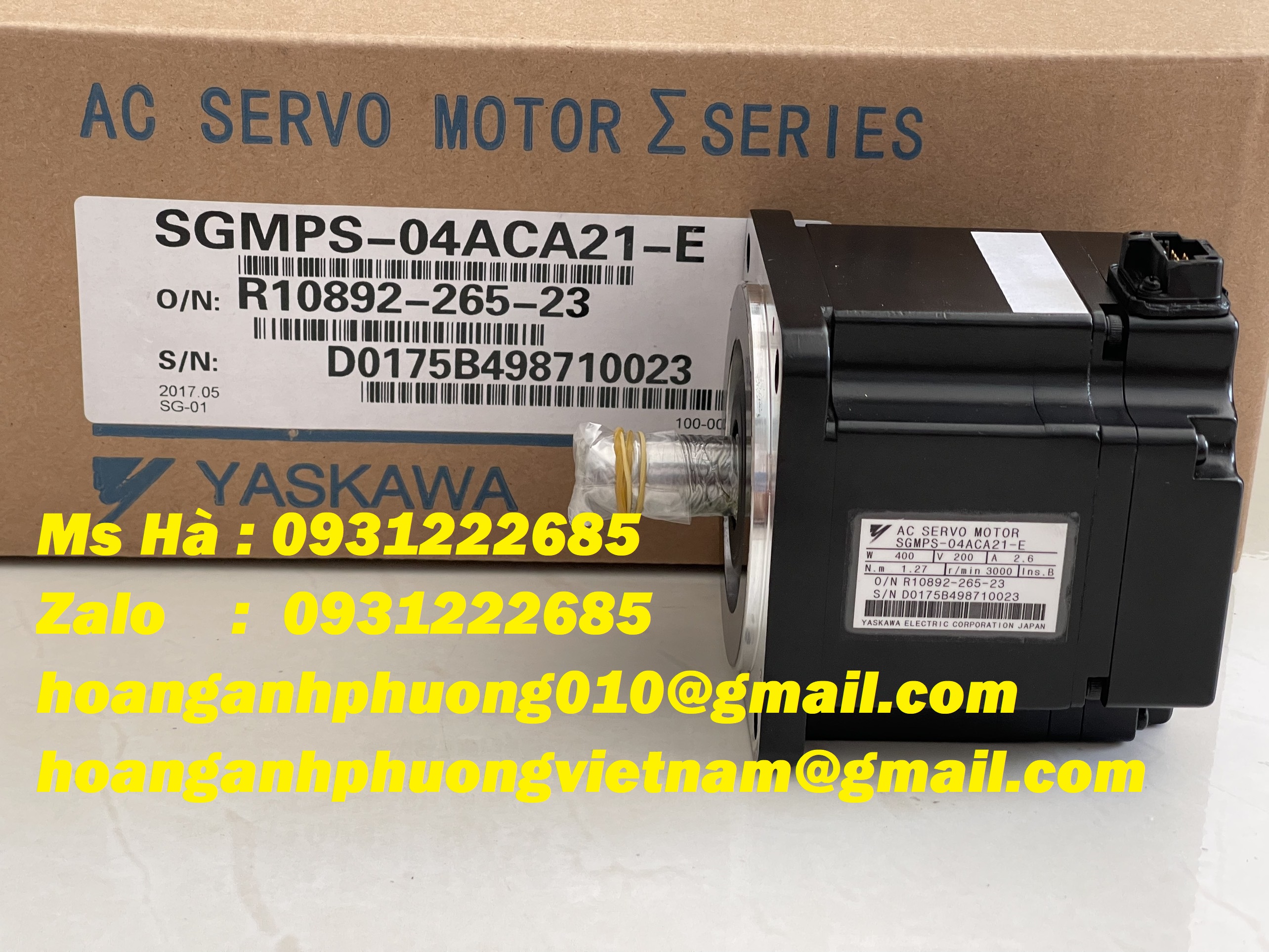 Động cơ nhập chính hãng Yaskawa SGMPS-04ACA21-E